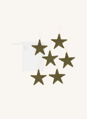 Muskhane - Filz "Shooting Stars" Girlande | Moss Green