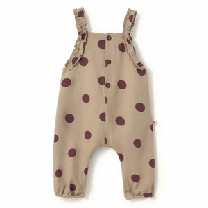 Cozmo - Lily Dots Organik Pamuk Salopet | Bej