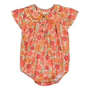 Loir - Toinette Fleurs Bio-Baumwoll Strampler | Koralle