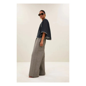 By Bar - Emmi Bestickte Bio-Baumwollbluse | Carbon