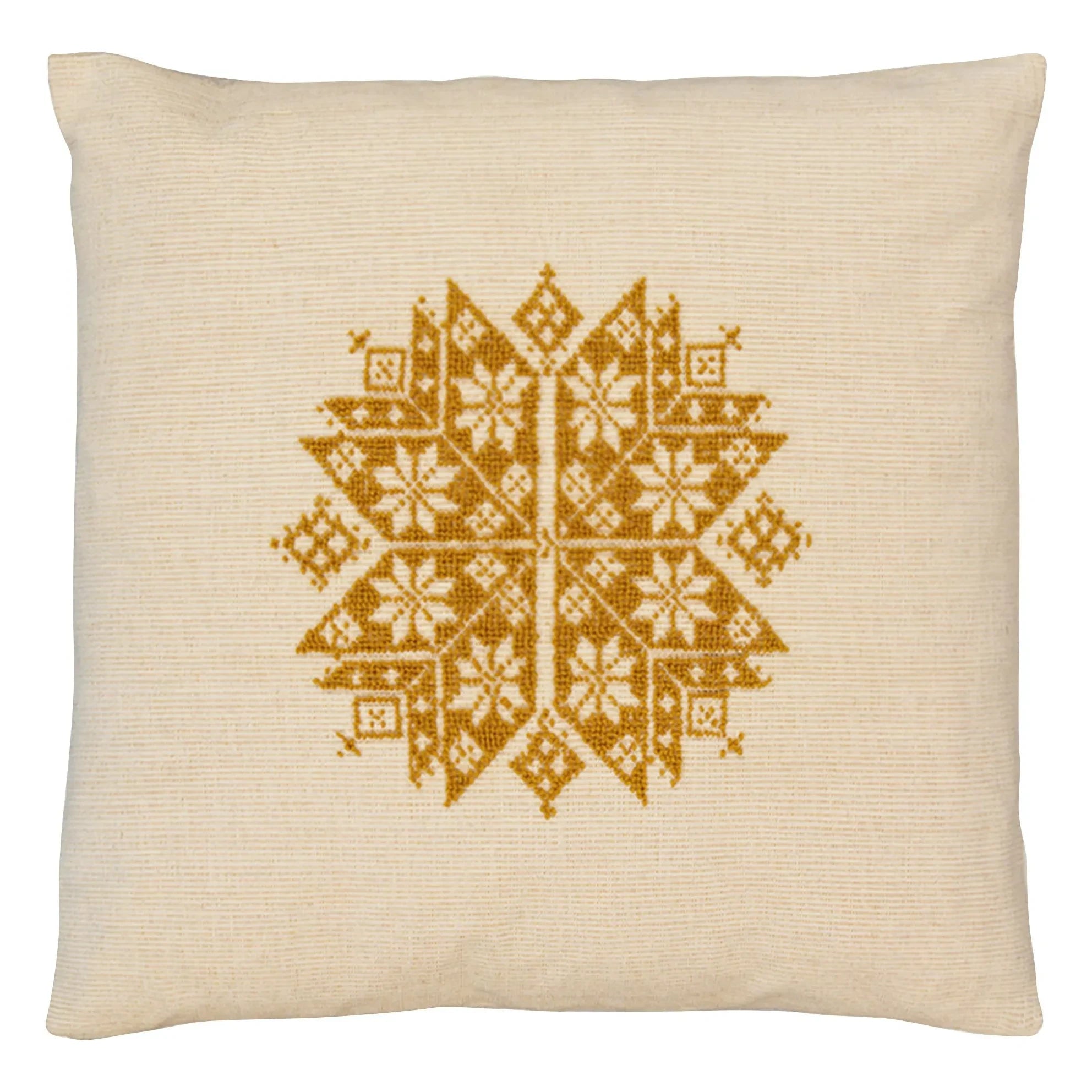 House of Capricorn - Agusta besticktes Kissen | Gelb