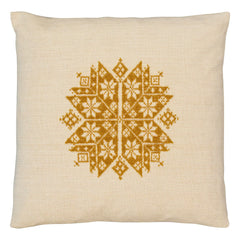 House of Capricorn - Agusta besticktes Kissen | Gelb