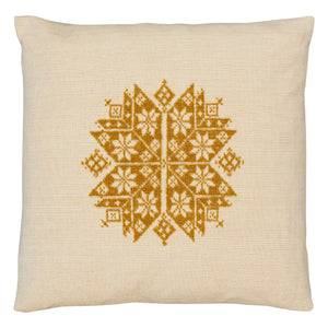 House of Capricorn - Agusta besticktes Kissen | Gelb