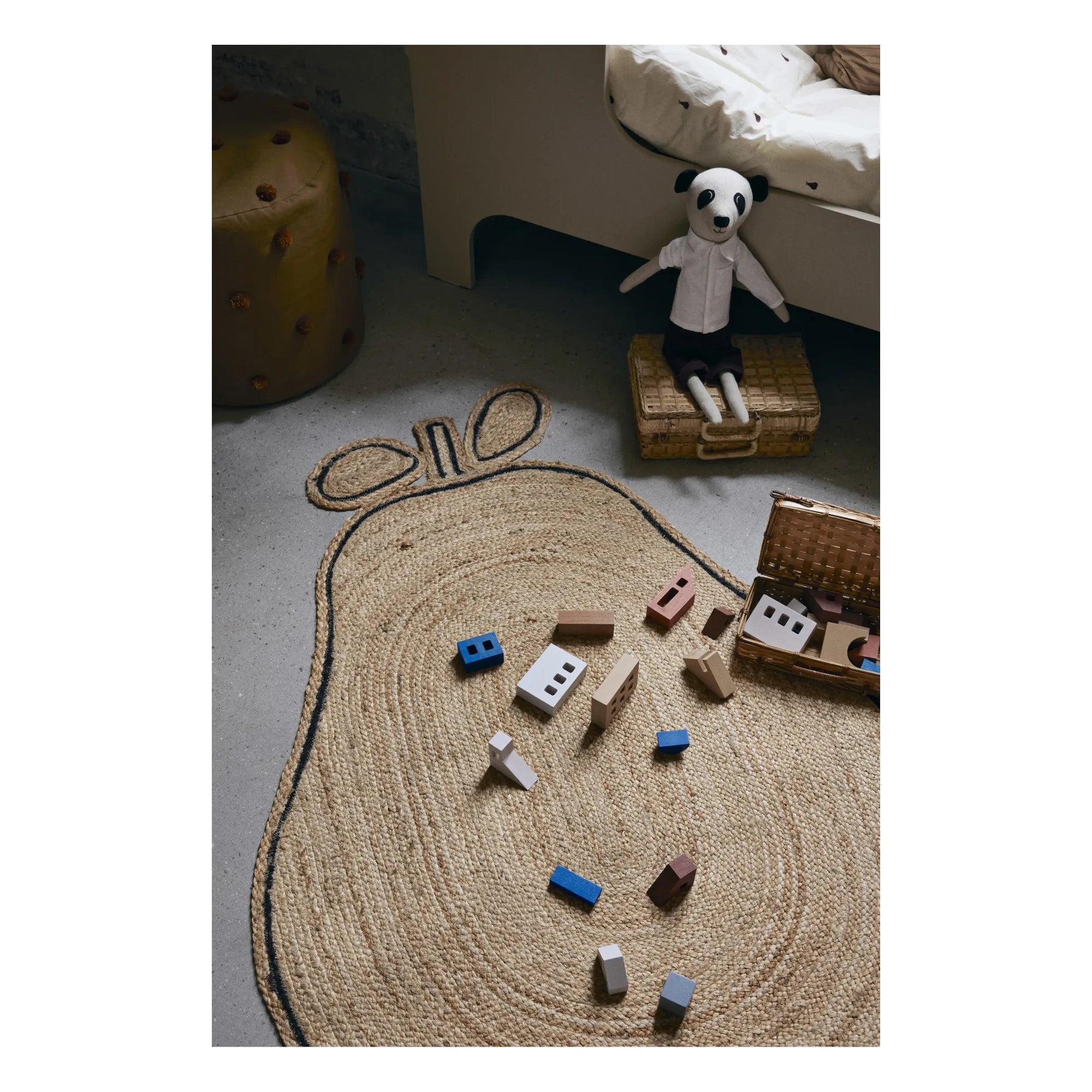 Ferm Living Kids - Birnen-Juteteppich