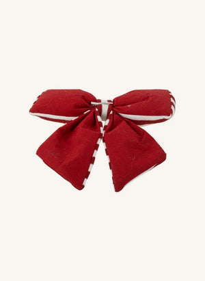 Bloomingville - Ruby Gestreifter Schleifen Weihnachtsschmuck | Rot