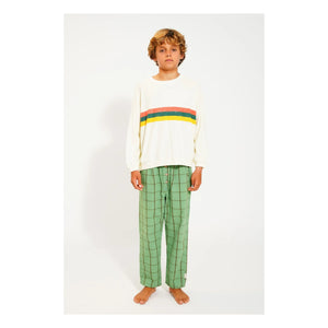 Piupiuchick - Organisches Terry Gestreiftes Sweatshirt | Ecru