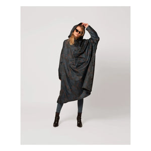 Rainkiss - Art Camo Wasserdichter Poncho | Schwarz