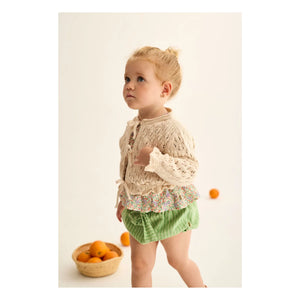 Cozmo - Ivy Pointelle Recycelte Faser Strickjacke | Elfenbein