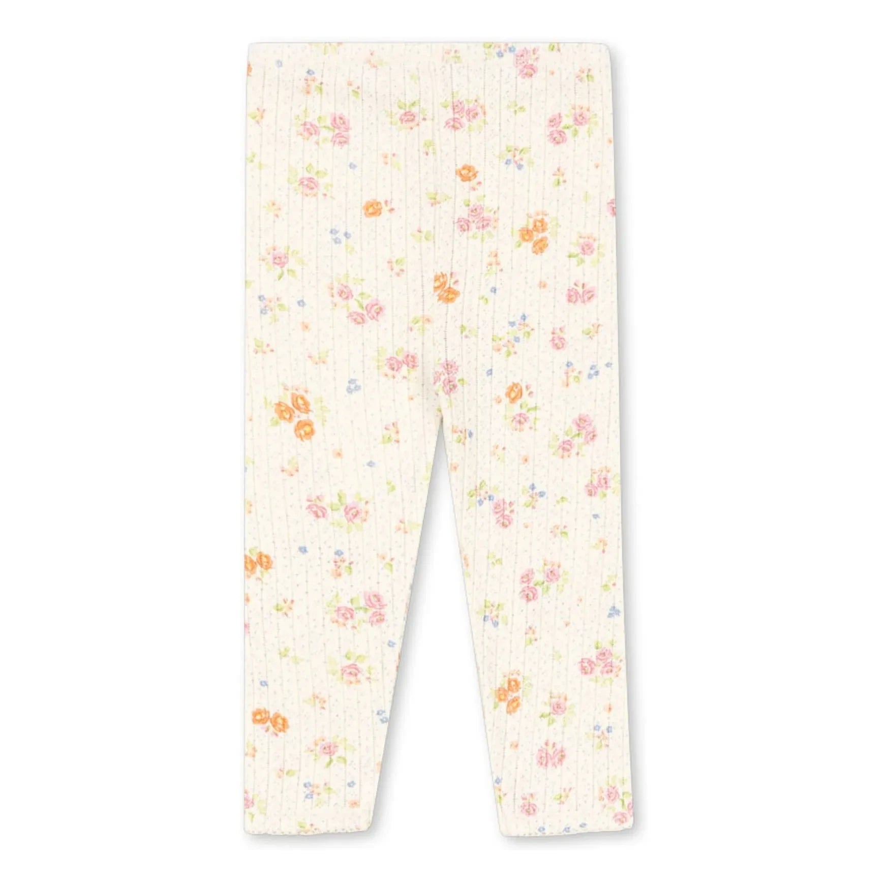 Konges Sløjd - Minnie Cord-Leggings mit Blumenmuster Bio-Baumwolle | Ecru