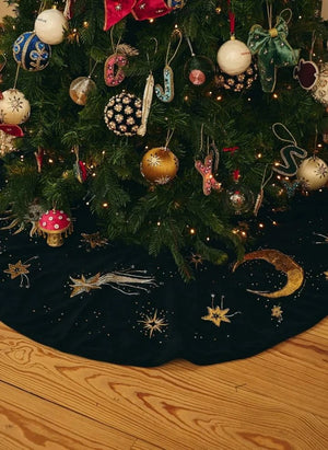 Anna + Nina - Göksel Weihnachten Tannenbaum Socke | Schwarz
