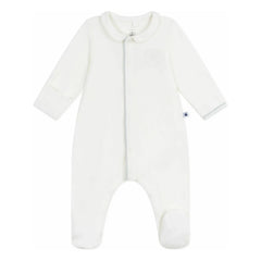 Petit Bateau - Dors Bien Pyjama aus Bio-Baumwolle mit Logo-Stickerei | Weiß