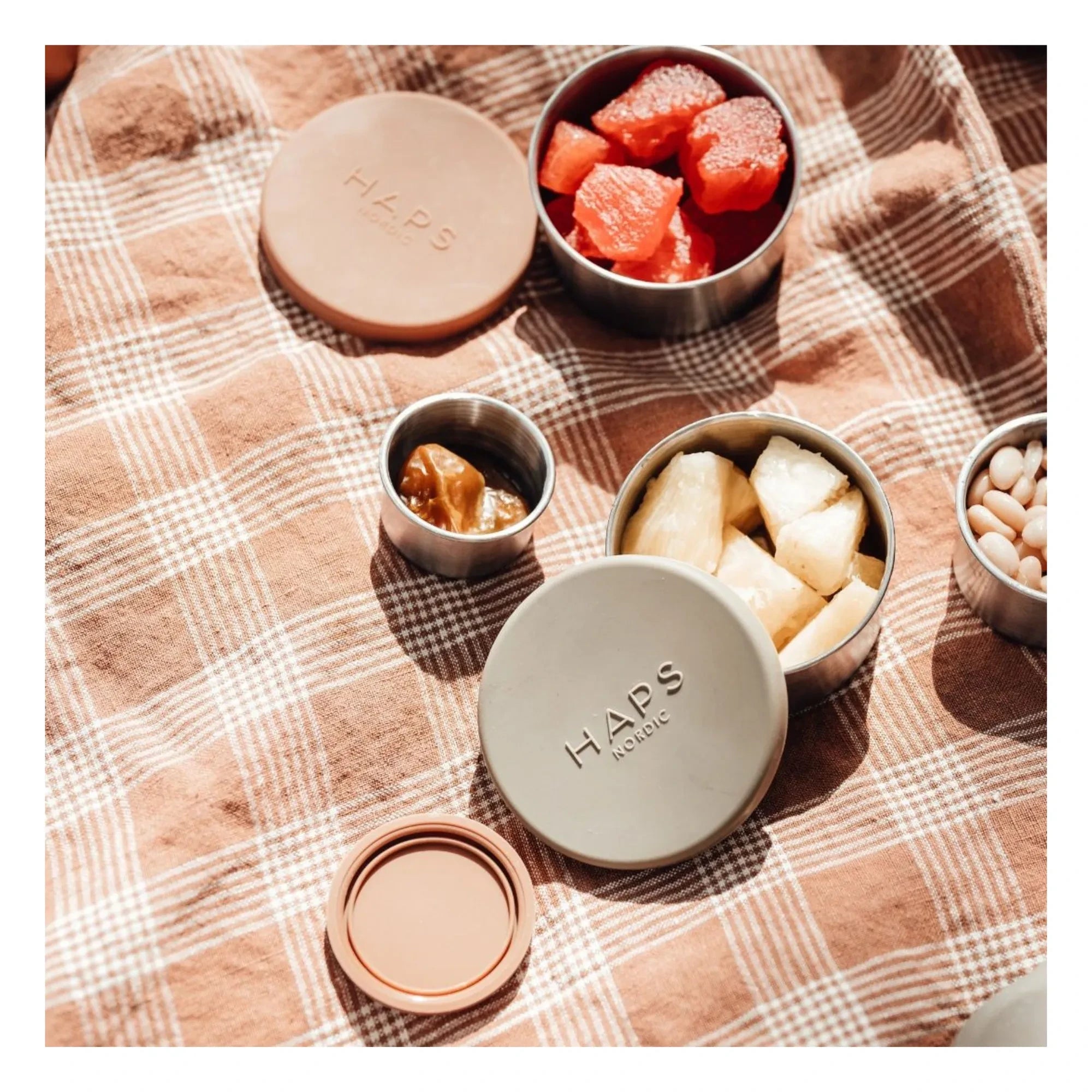 Haps Nordic - Lunchboxen aus Stahl - 3er Set | Grün