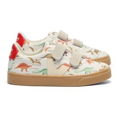 Veja - Veja x Museum Small Esplar Dinosaurs Leder Sneakers mit Streifen | Weiß