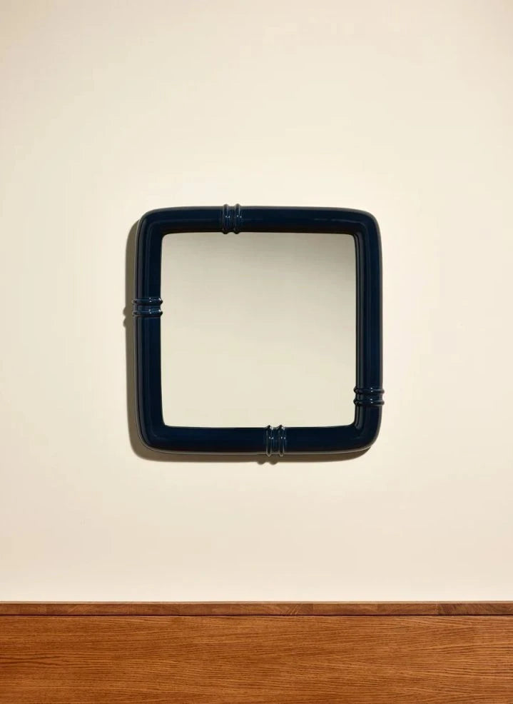 Maison Sarah Lavoine - Coco Keramik Spiegel | Blau schwarz