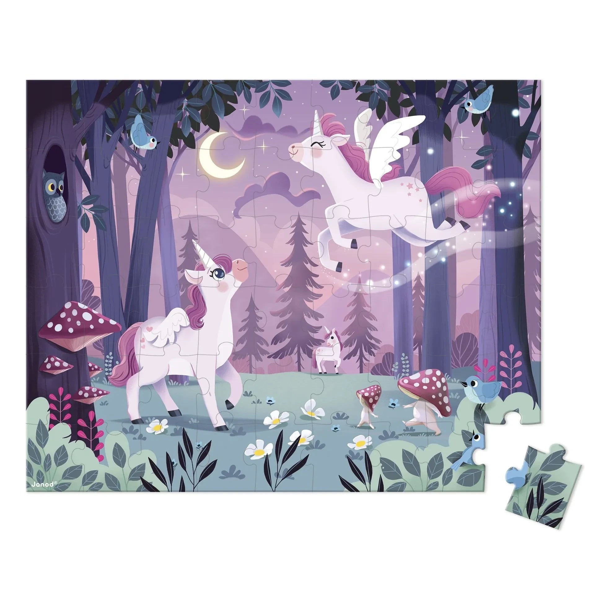 Janod - Unicorns puzzle - 54 parça