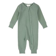 Petit Lem - Schlafanzug aus Bio-Baumwollrippstrick | Celadon