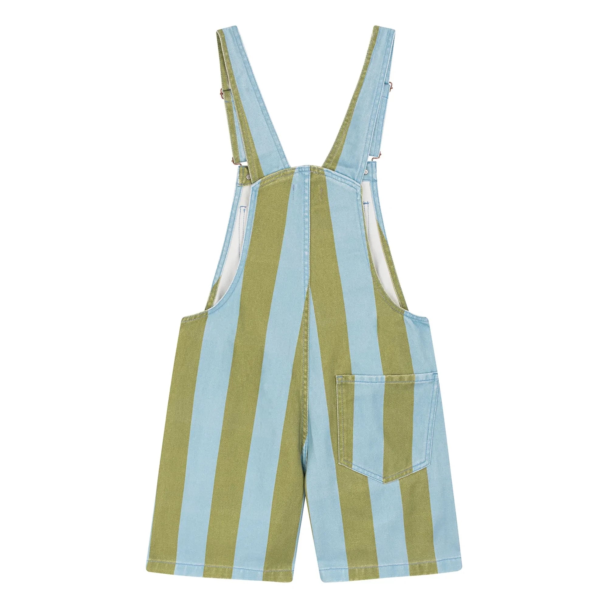 Favorite People - Ravioli Gestreifte Kurze Latzhosen - Damen Kollektion | Olive