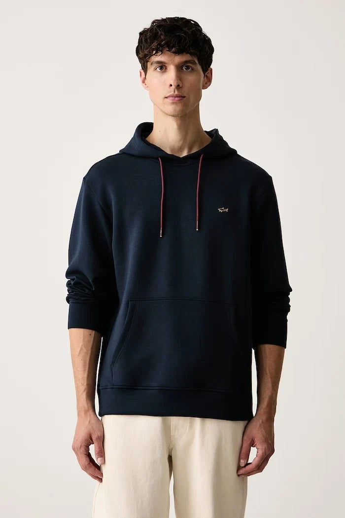 Paul&Shark modal karışımlı kapüşonlu erkek sweatshirt