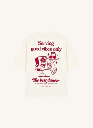 Cos I Said So - "Good Vibes Only" Tişört | Beyaz