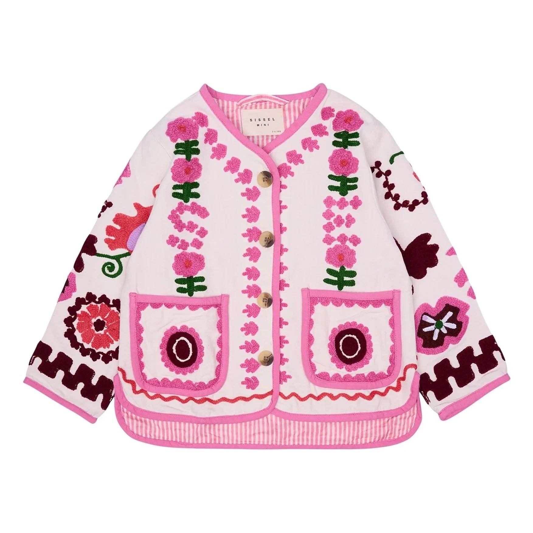SISSEL EDELBO - Maggie Bestickte Jacke - Kinderkollektion | Ecru