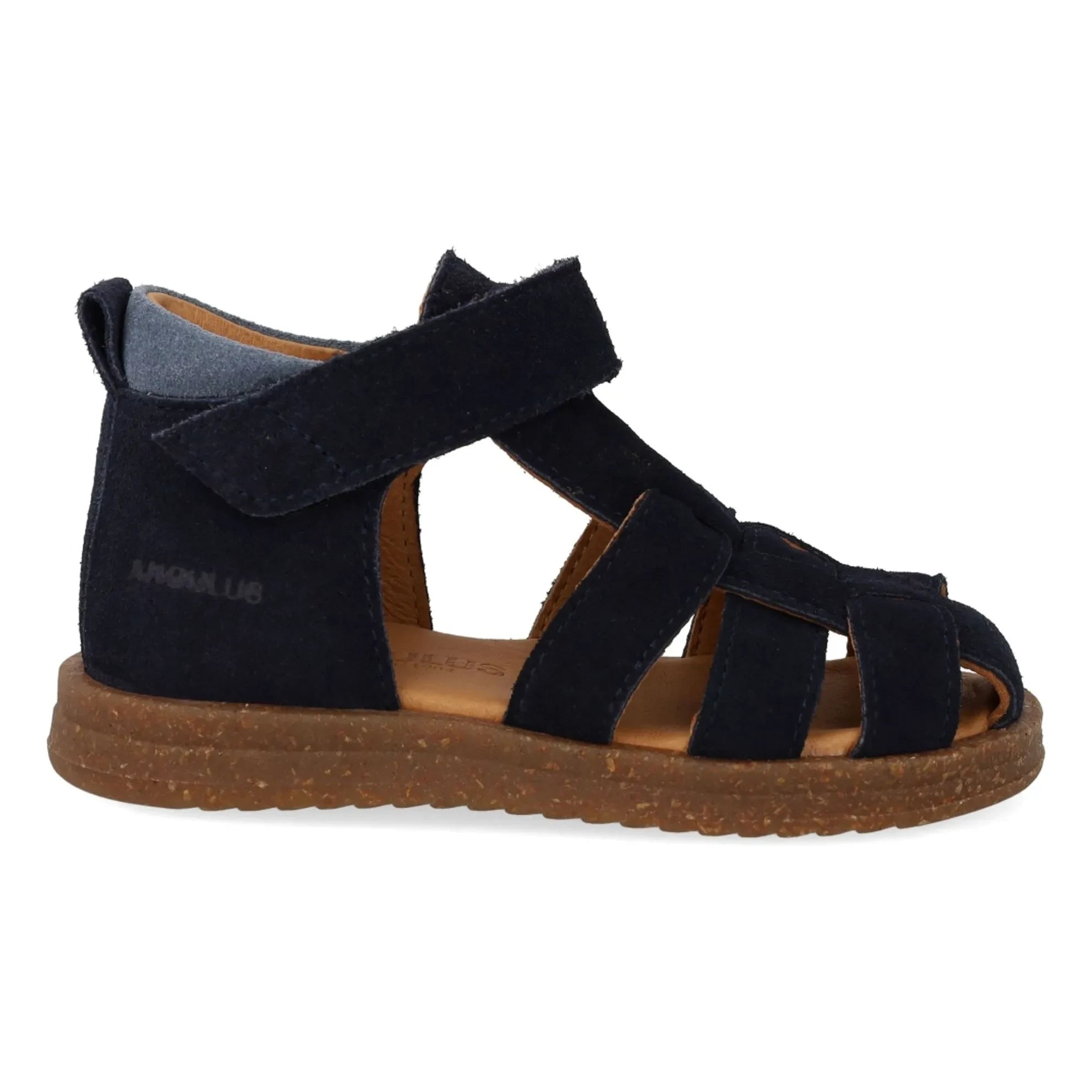 Angulus - Wildleder Gestreifte Rosa Sandalen | Dunkelblau