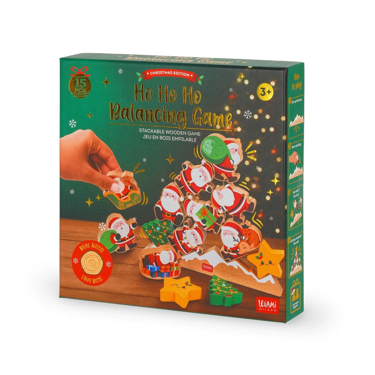 Legami - Stapelbares Holzspiel - Ho Ho Ho Balancing Game