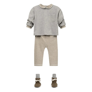 Gray Label - Gestreifte Leggings Mini Bio-Baumwolle | Khaki-Braun
