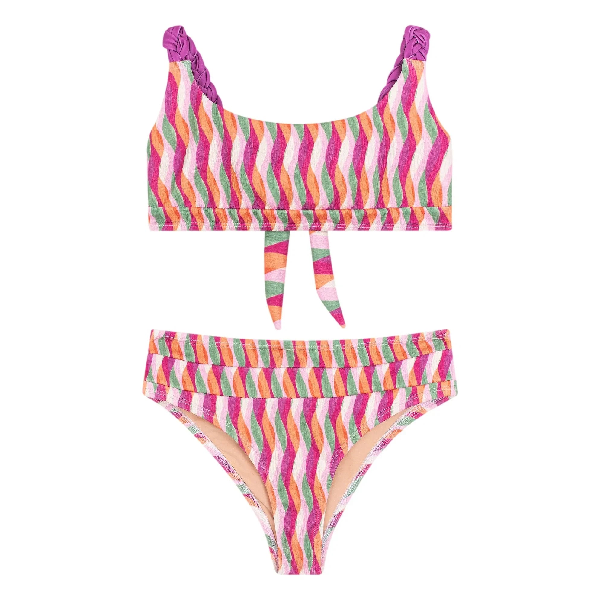 My First Cantê - Taylor Badedrakt mit abstrakter Textur | Rosa