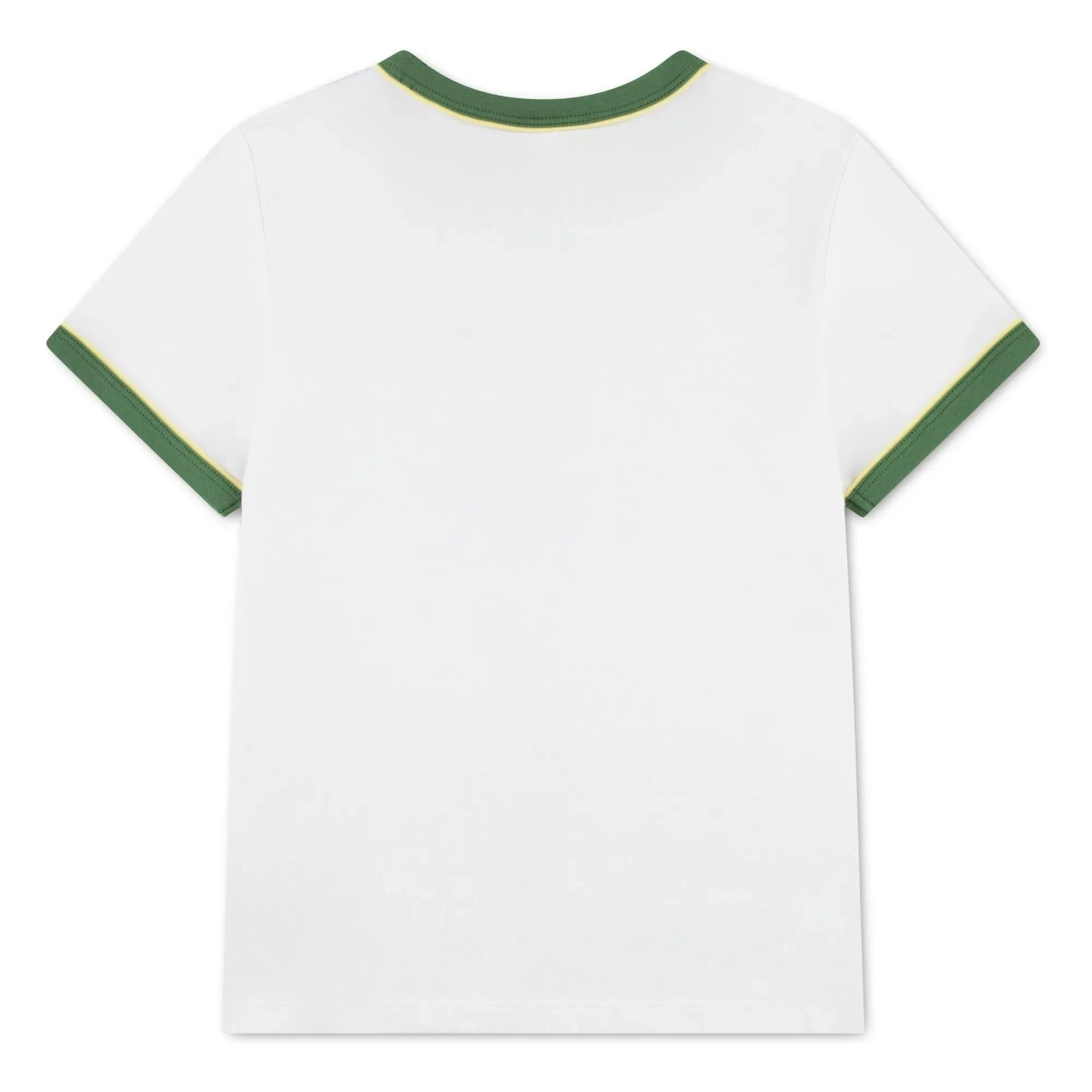 Lacoste – Kontrast-T-Shirt aus Bio-Baumwolle | Off-White