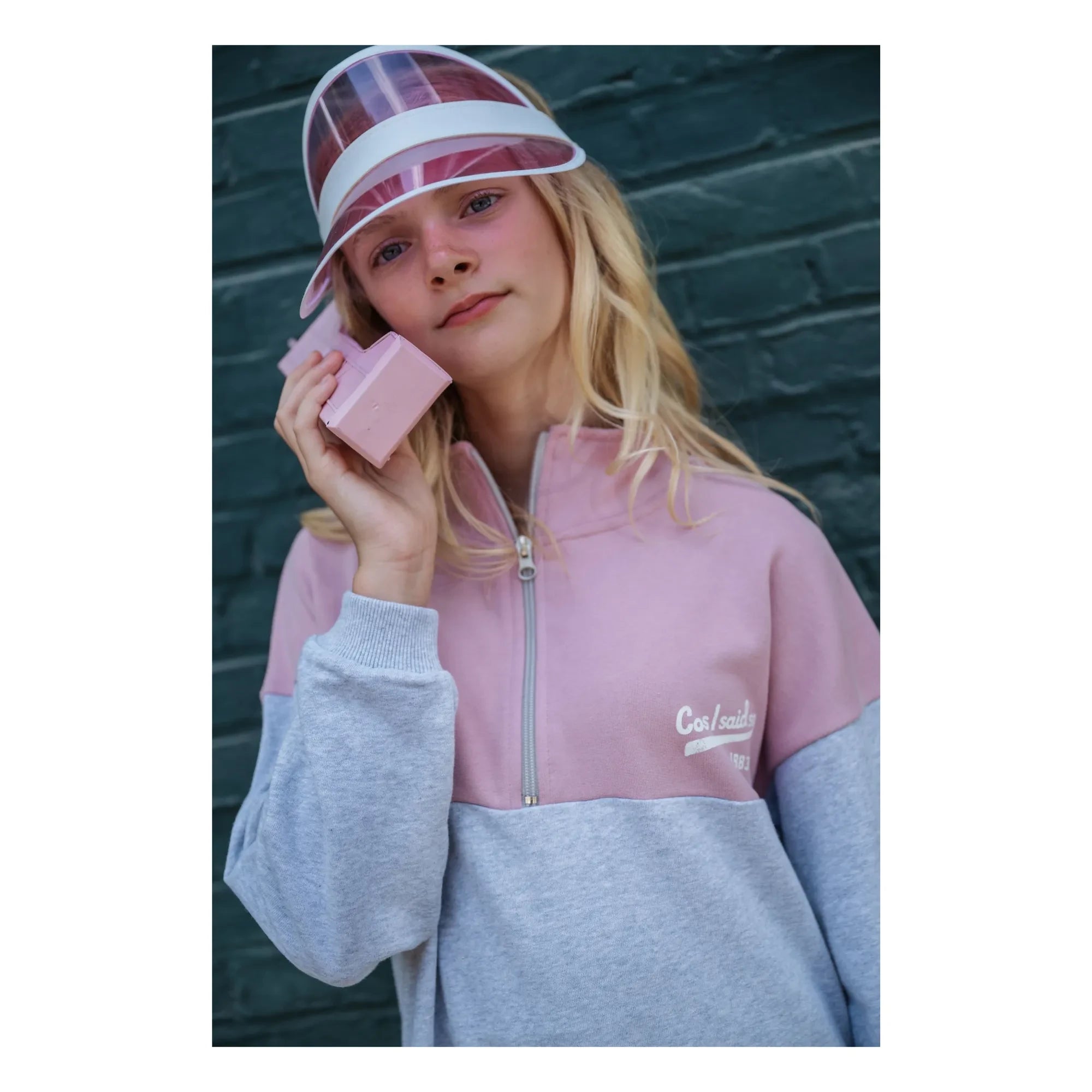 Cos I Said So - Bio-Baumwoll Sweatshirt mit Logo-Reißverschluss | Rosa