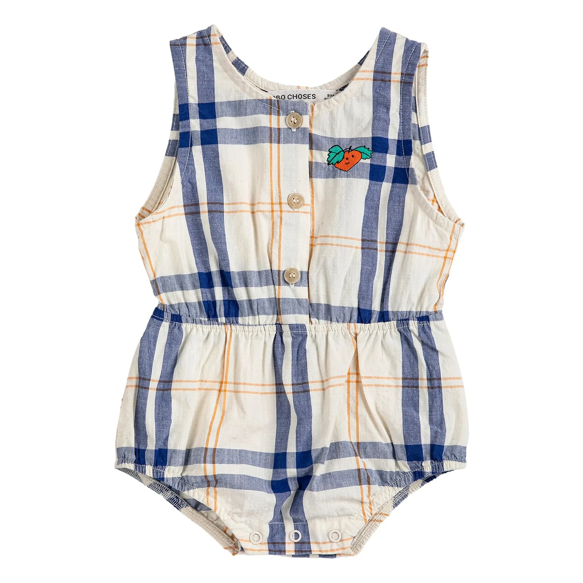 Bobo Choses - Tartan-Overall aus Bio-Baumwolle | Ecru