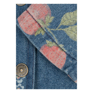 Konges Sløjd - Jeans-Magot-Erdbeer-Bio-Baumwolljacke mit Kragen | Blau