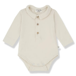1+ in the family - Lyon Organik Pamuklu Polo Body | Ekru