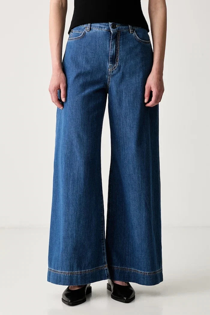 Weekend Max Mara wide leg kadın jean WKDVEGA