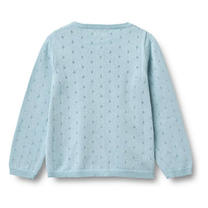 Wheat - Maia Bio-Baumwollstrickjacke | Hellblau