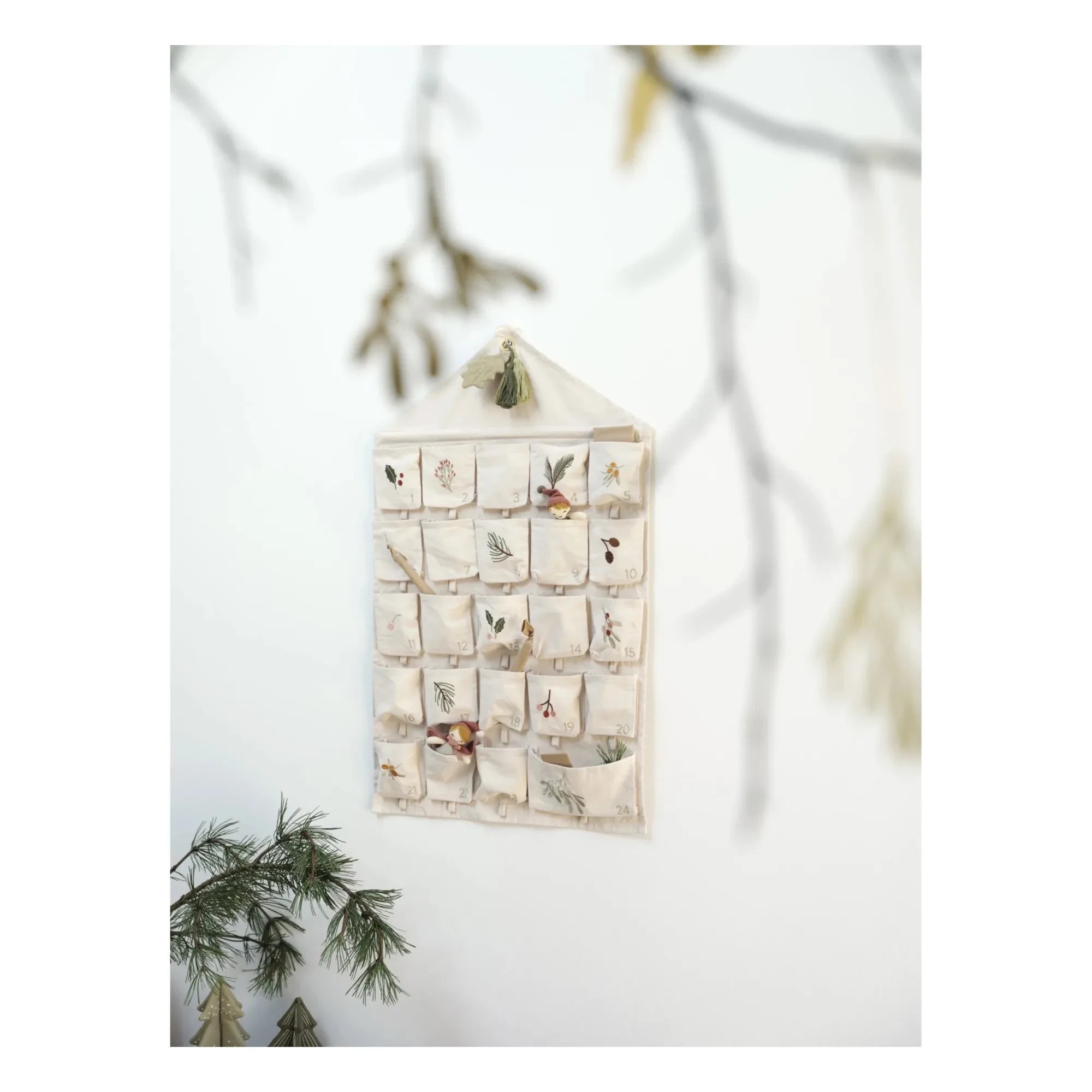 Fabelab - Yule Greens Organik Pamuk Nakışlı Advent Takvimi