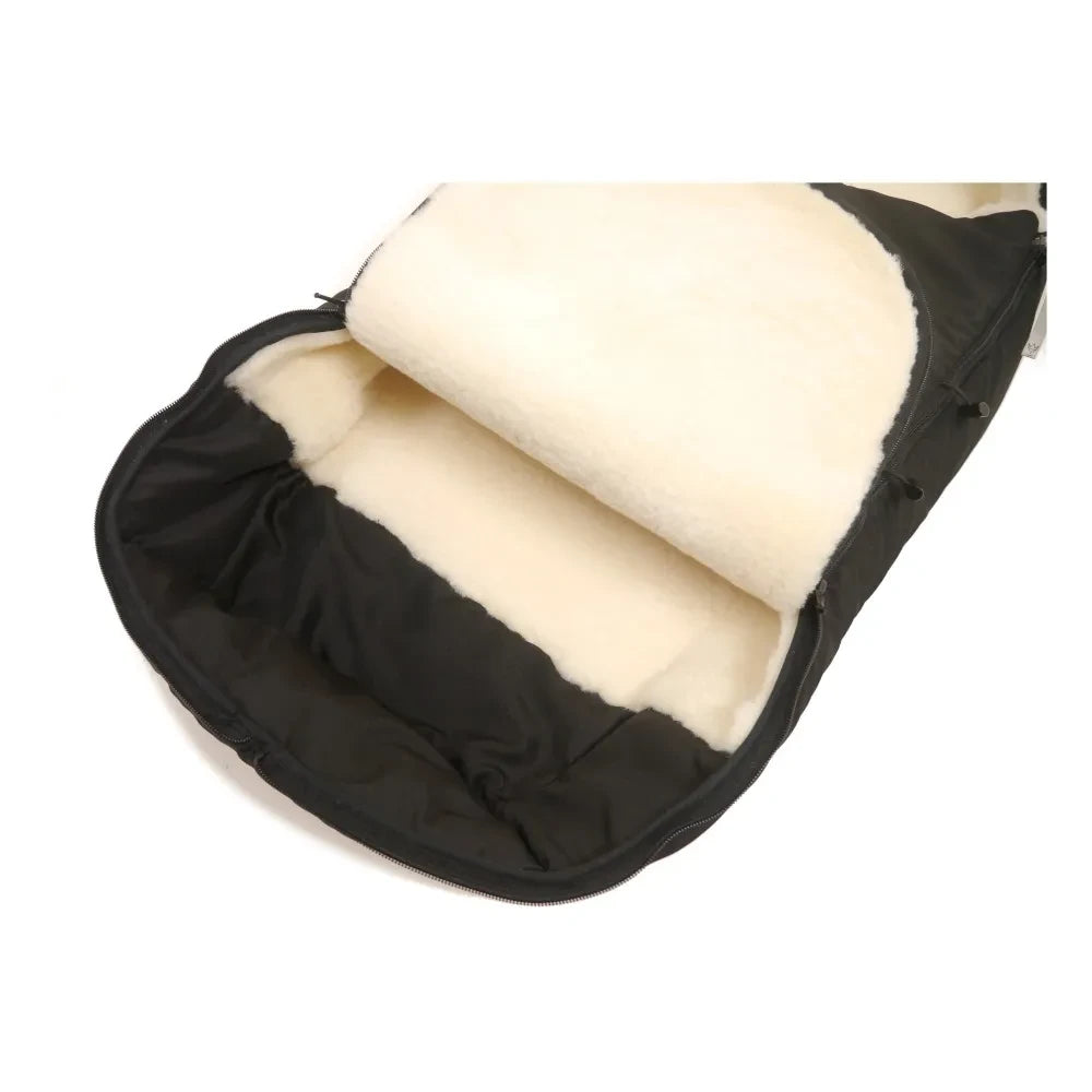 Kaiser - Premium Lammfellfußsack | Schwarz