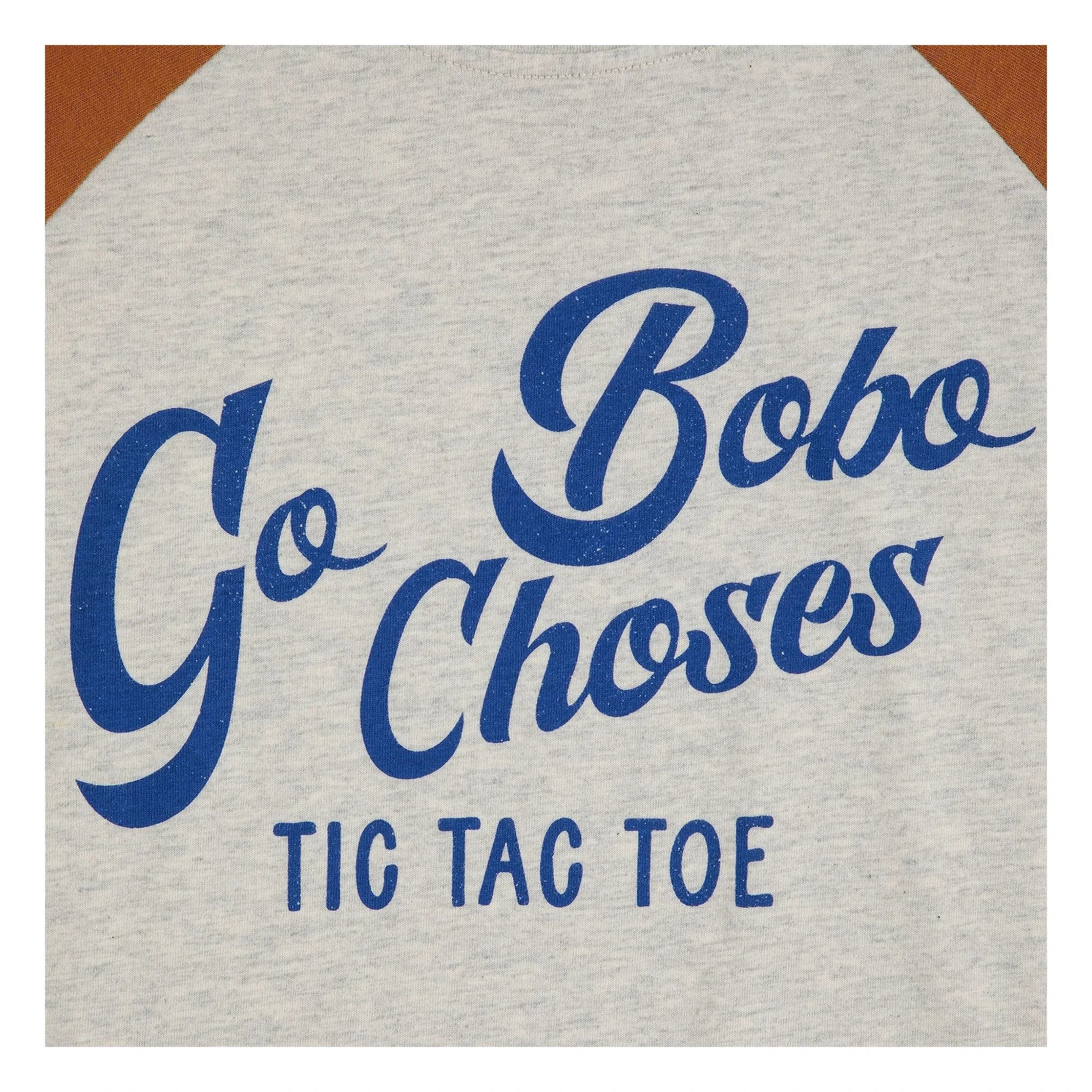 Bobo Choses – Farbblock-T-Shirt Bobo Choses Bio-Baumwolle | Melange-Grau