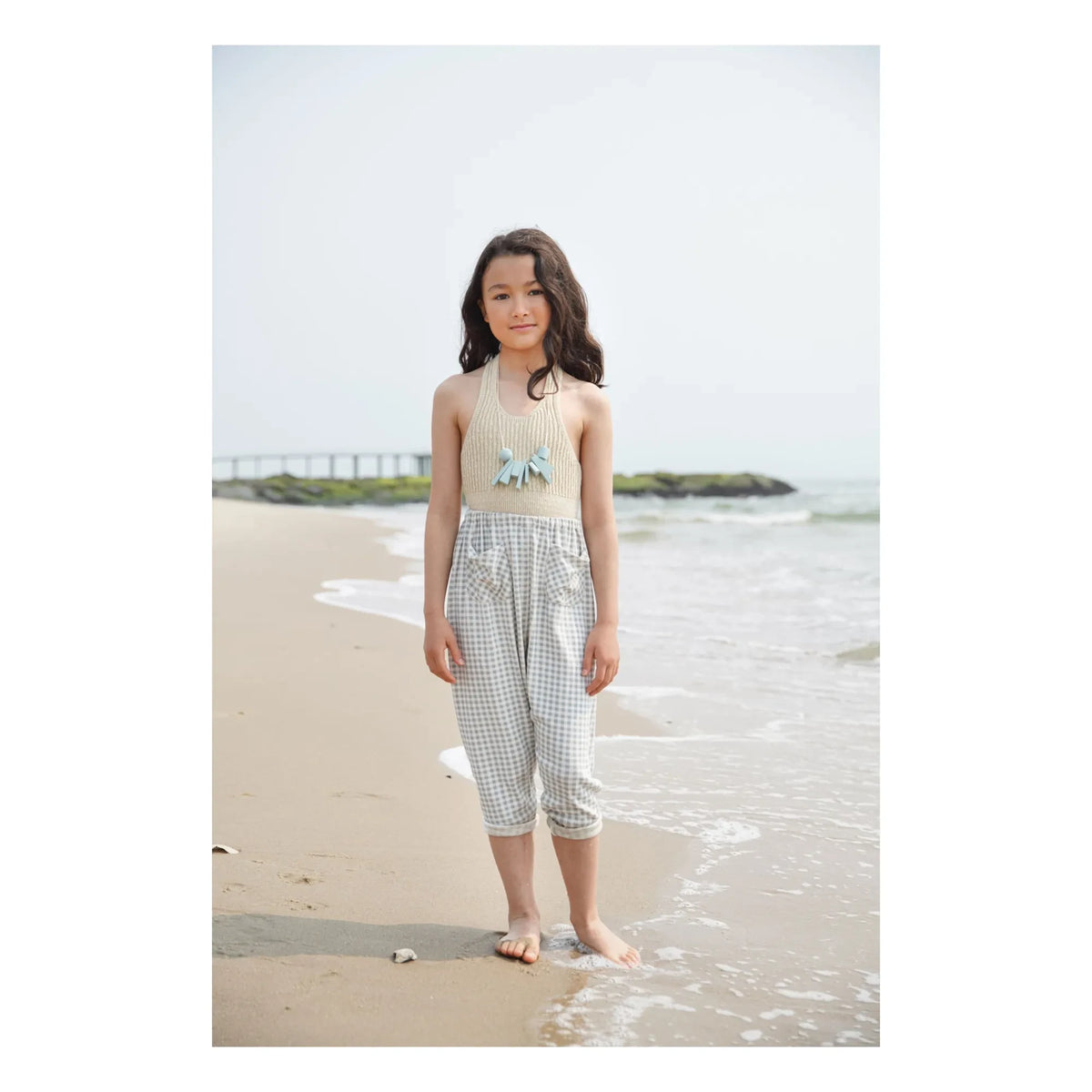 Soor Ploom - Vichy Haremshose | Eisblau