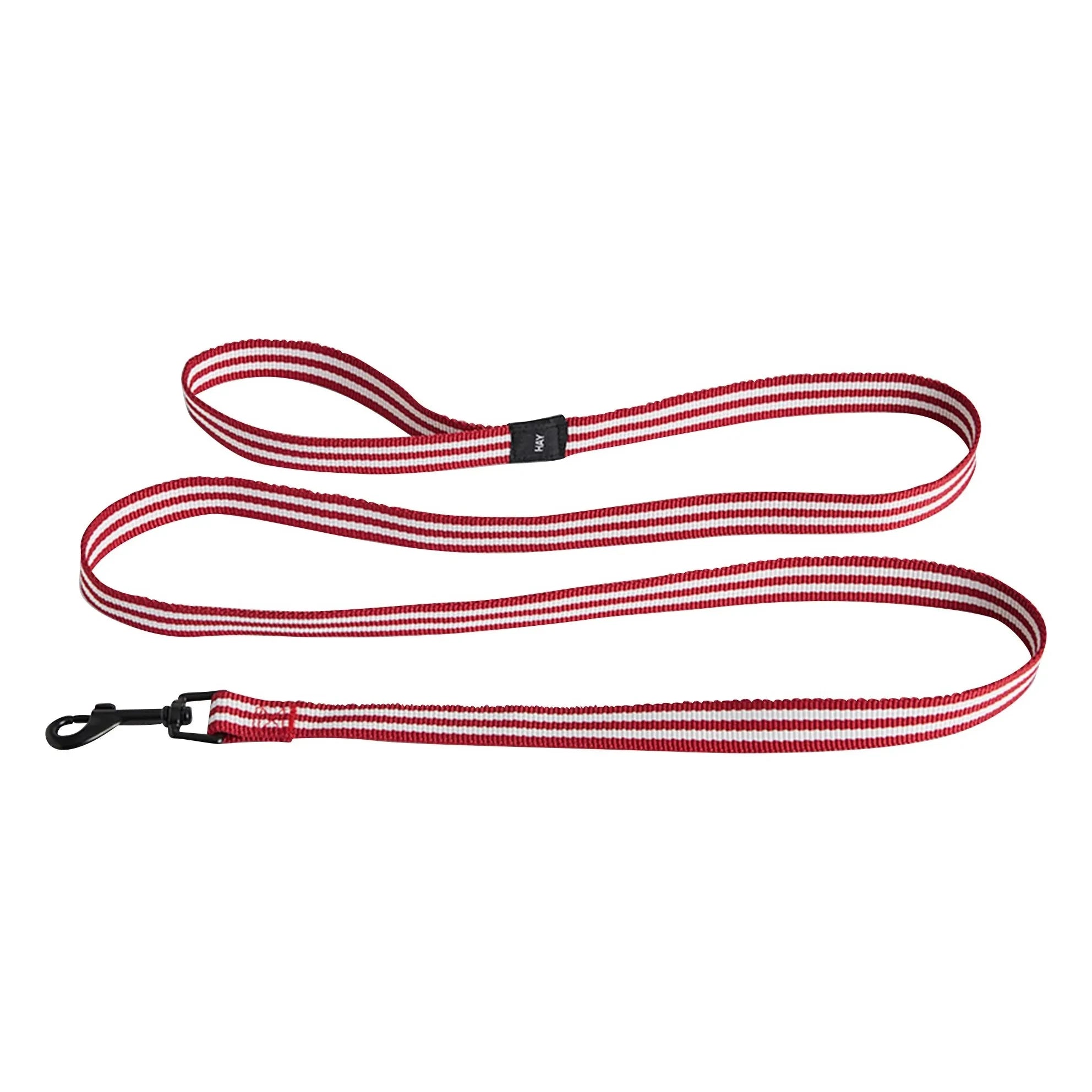 Hallo - Gestreiftes Hundehalsband | Rot