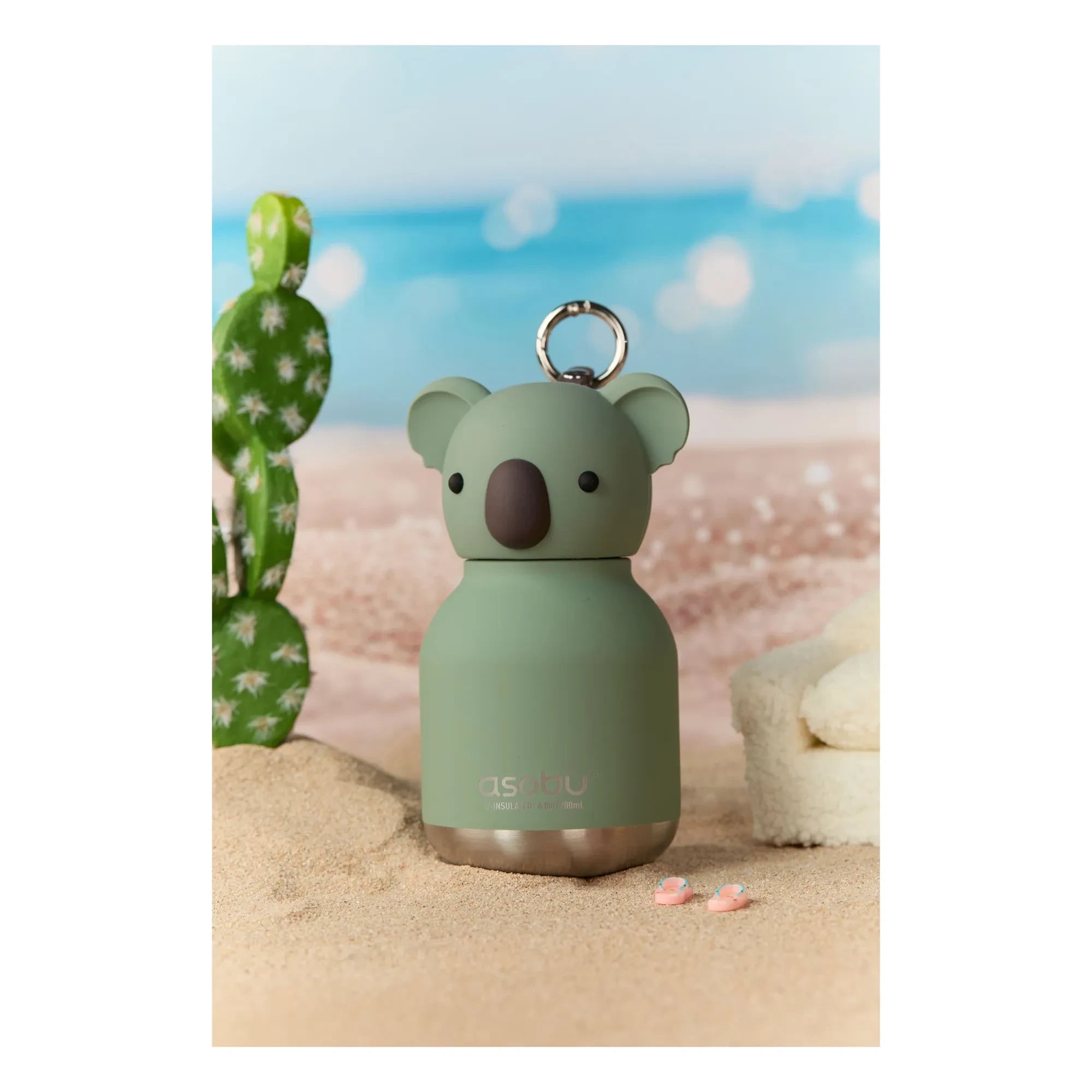 Asobu - Koala Edelstahl-Mini-Trinkflasche | Grau