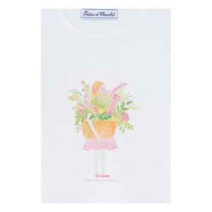 Tartine et Chocolat - Perlenbouquet-T-Shirt | Weiß
