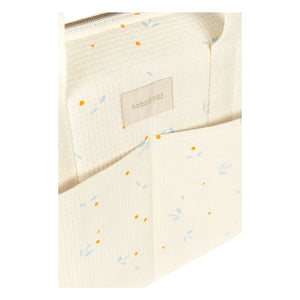 Nobodinoz - Wasserdichte Wickeltasche Gala Opera Orange Cherries | Beige