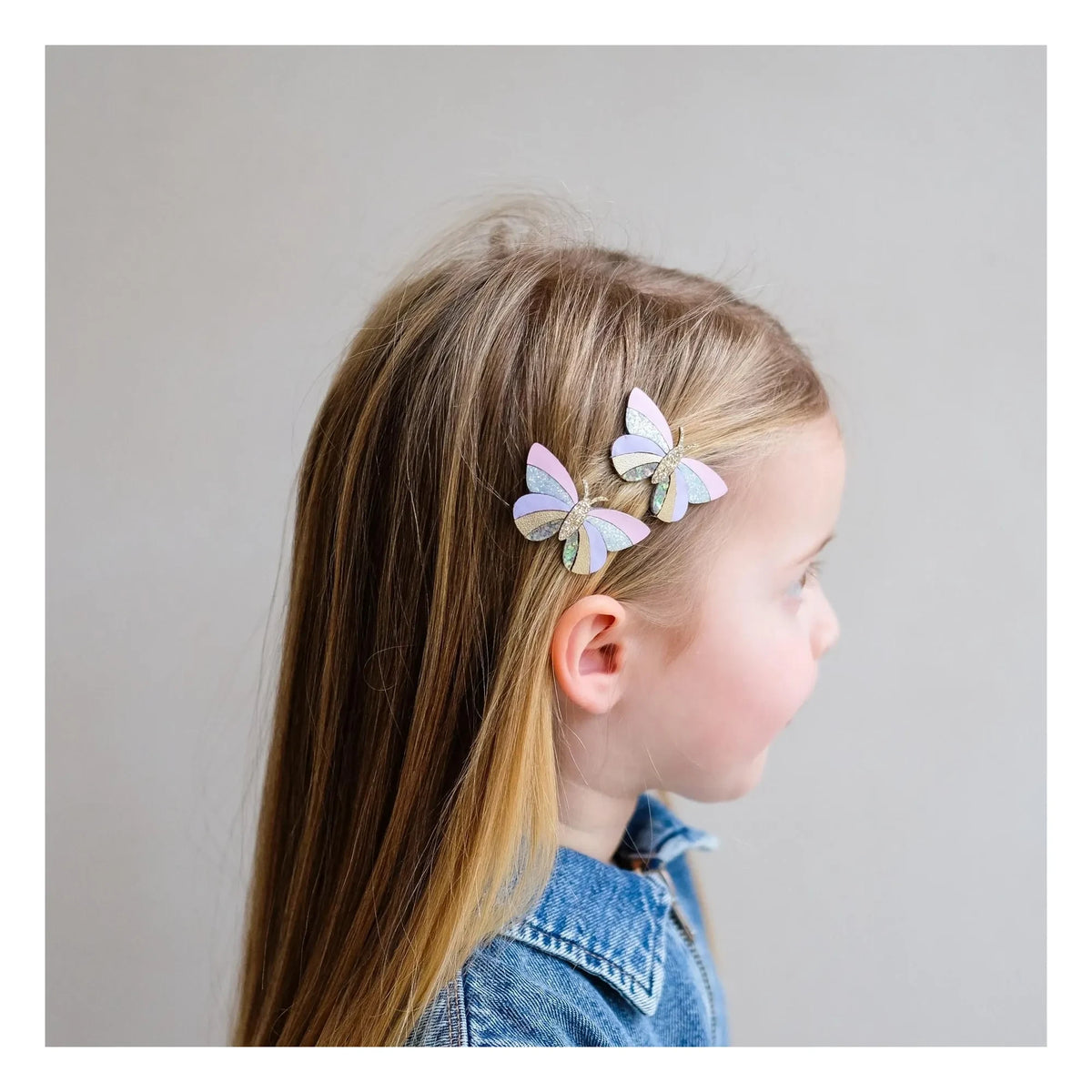 Mimi & Lula – Haarklammern Schmetterling 2er-Set in Gold