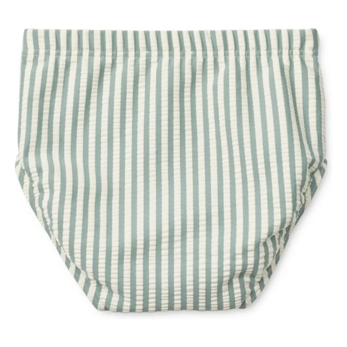 Liewood - Anthony Rayé Seersucker Badehose aus recycelten Fasern | Grün