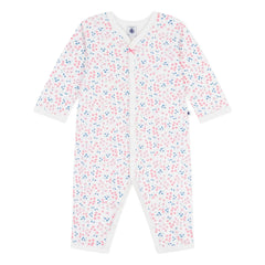 Petit Bateau - Schlafanzug mit Blumenmuster | Weiß
