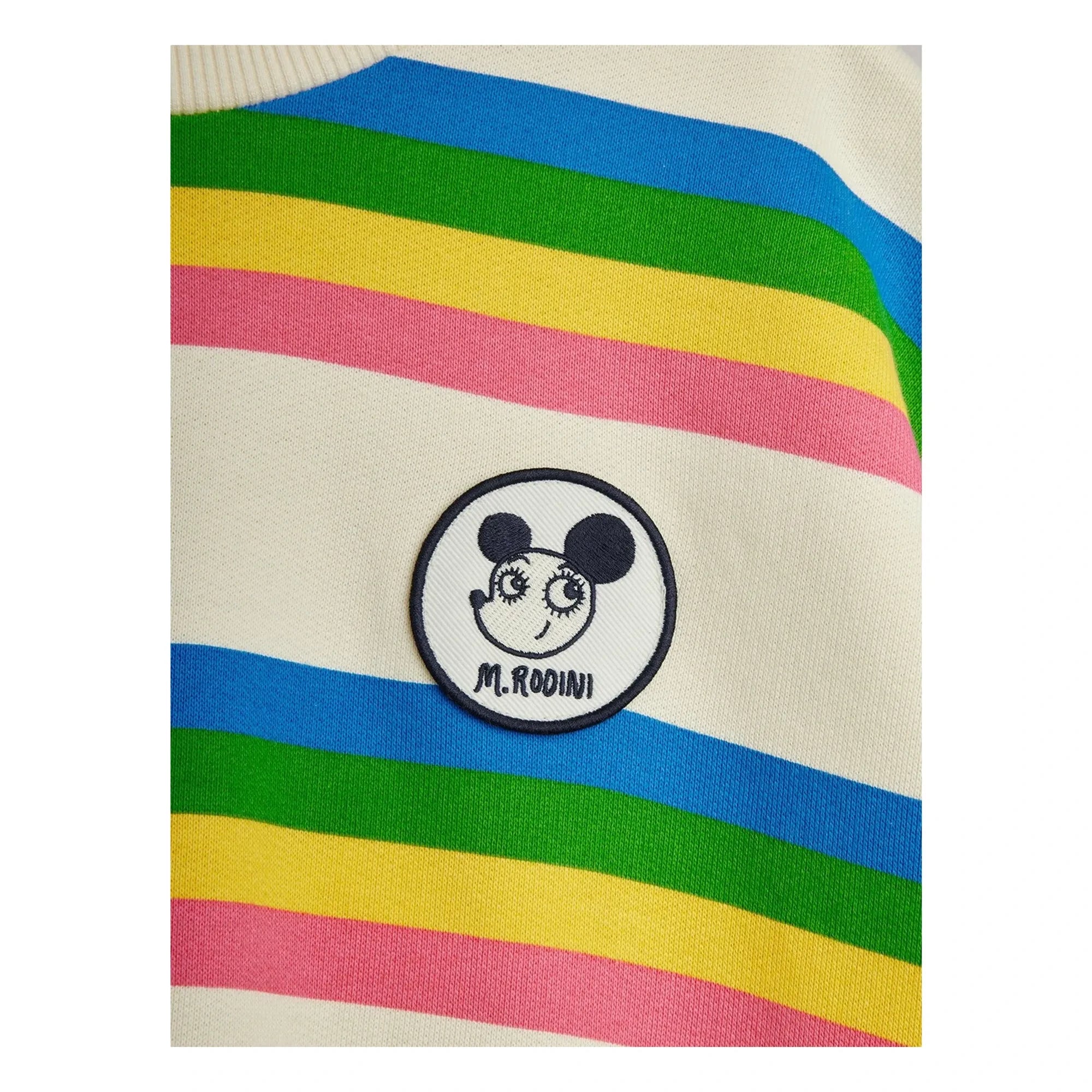 Mini Rodini - Gestreiftes Sweatshirt aus Bio-Baumwolle | Ecru