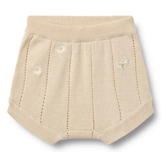Wheat - Dua Flowers Organic Cotton Strickshorts | Ecru