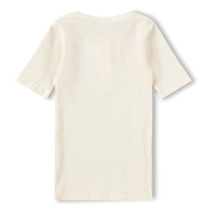 Molo - Rosey Cord-T-Shirt mit Knopfleiste | Ivory