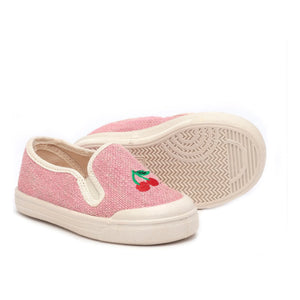Pèpè - Slip-On mit Kirschstickerei auf Rosa | Pink